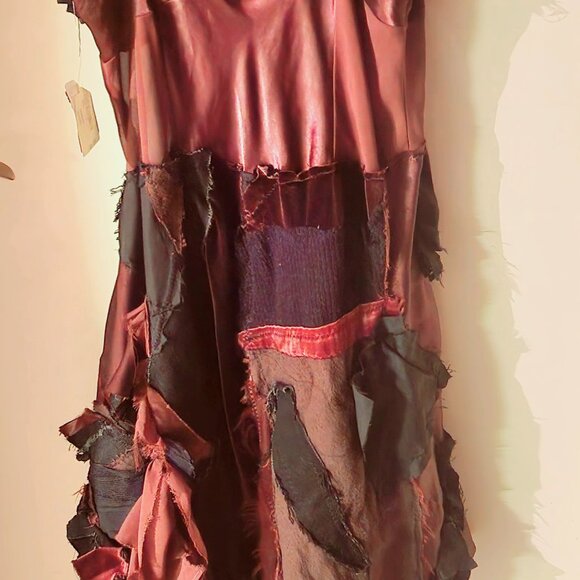 Dreamy Steamy Gothic Patchwork Whimsical Ruffles Tassles Fringe Mesh - Picture 5 of 10